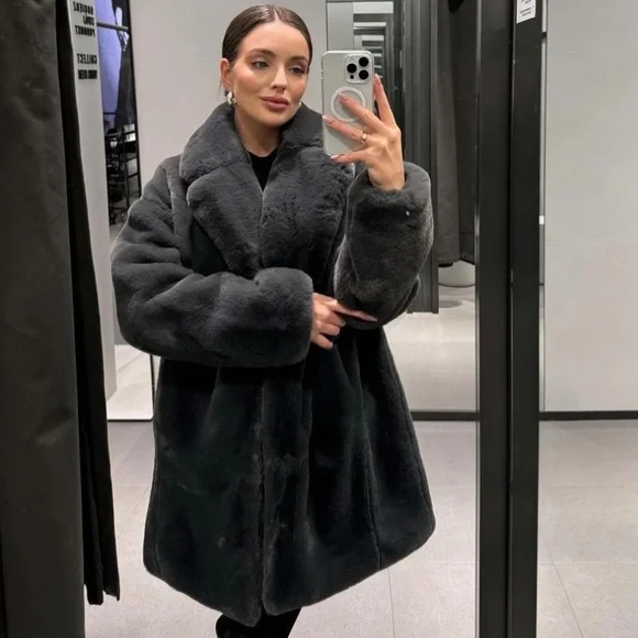 Zara Jackets Coats Zara Faux Fur Coat Poshmark